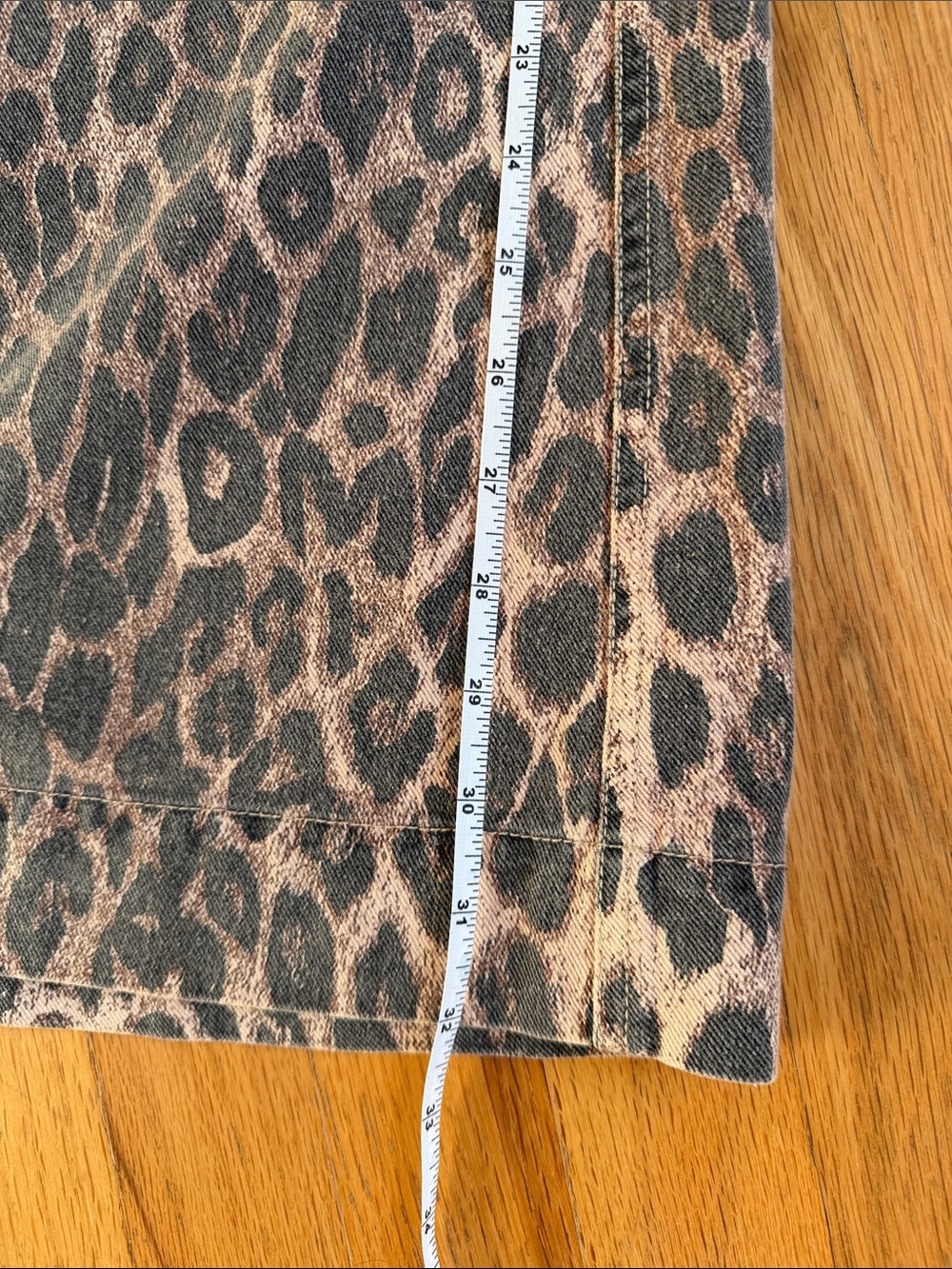 *Damson Madder* Leopard Print Denim Midi Skirt - Picture 11 of 12